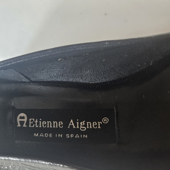 Etienne Aigner Classic Black Loafers - Picture 2 of 7
